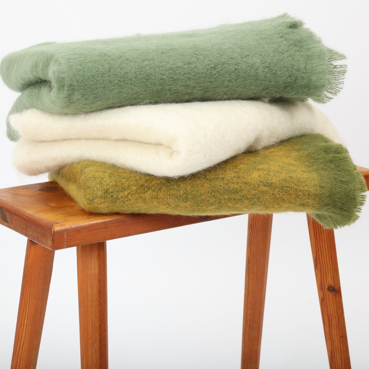 Mohair Throw - Forest Green