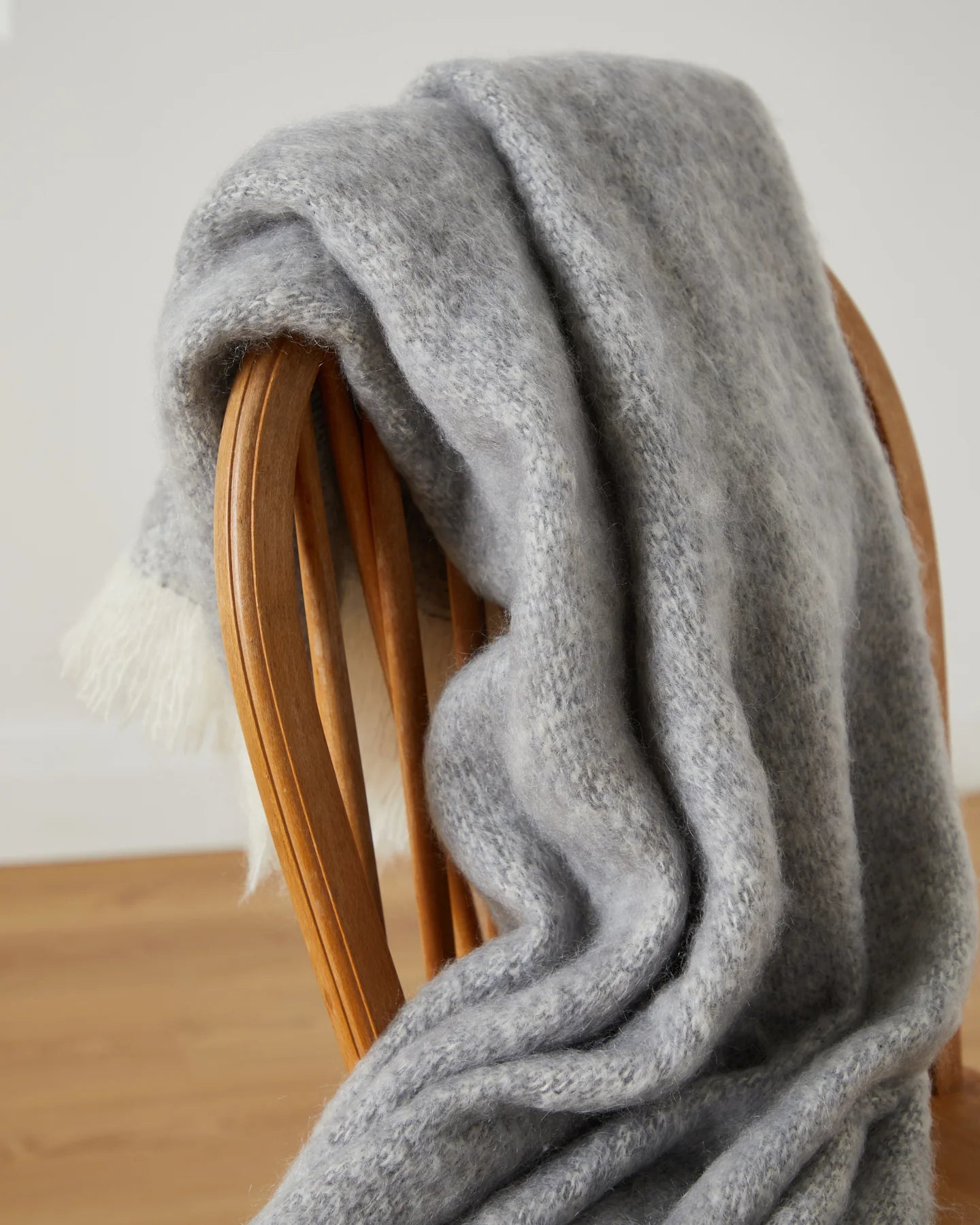 Grey mohair throw sale